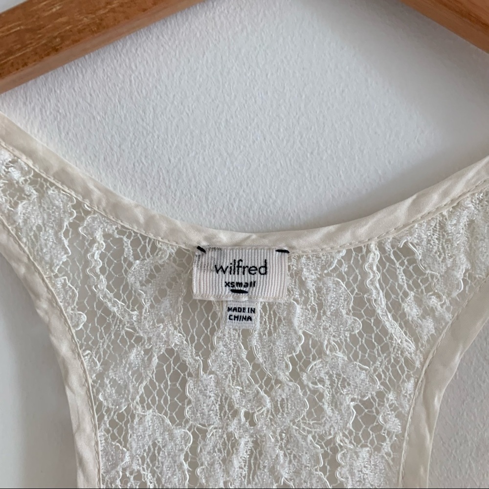 Wilfred Aritzia Madeline Floral Crochet Lace Racerback Tank Top - Picture 4 of 11